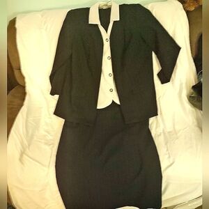 More Promises Blue/White Top and Skirt Set